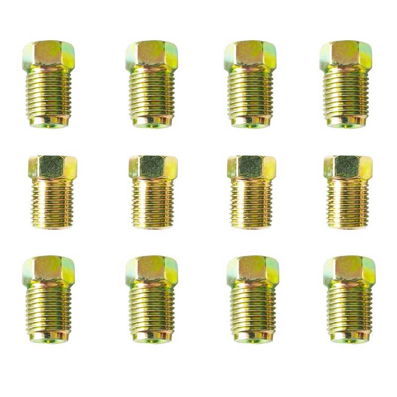Brake Line Nut M10x1 Inverted Flare Galvanized Male Fitting Double Flare for Bundy Hydraulic Brake Pipe Plated SAE No. 040110