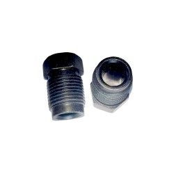 Inverted Flare Brake Line Nut M12x1 Male Fitting Black Zinc-Nickel Plated Double Flare for Bundy Hydraulic Brake Pipe