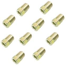Brake Line Nut M10x1 Inverted Flare Galvanized Male Fitting Double Flare for Bundy Hydraulic Brake Pipe Plated SAE No. 040110
