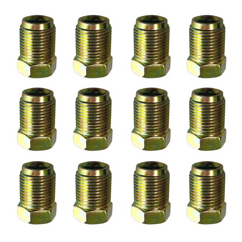 Brake Line Nut M12x1 for Inverted Flare Galvanized Male Fitting Zinc Plated Double Flare for Bundy Hydraulic Brake Pipe